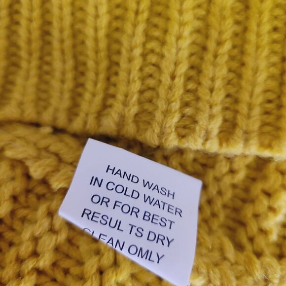 Lara Fashion Open Cardigan Sweater L/XL Mustard Yellow Cable Knit Longline - Picture 2 of 7